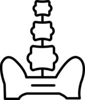 Spine Line Icon Design Element vector