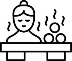 Sauna Line Icon Design Element vector