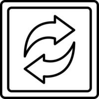 Two Circular Arows Line Icon Design Element vector