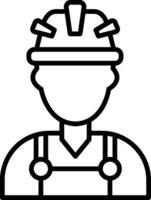 Worker Line Icon Design Element vector