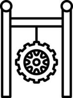 Tire Line Icon Design Element vector