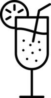 Cocktail Line Icon Design Element vector