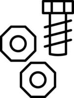 Nut Line Icon Design Element vector