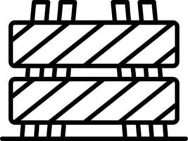 Barrier Line Icon Design Element vector
