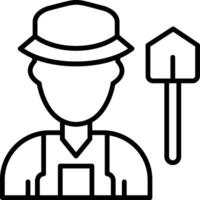 Farmer Line Icon Design Element vector