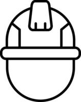 Helmet Line Icon Design Element vector