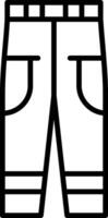 Long Pants Line Icon Design Element vector