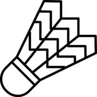 Shuttlecock Line Icon Design Element vector
