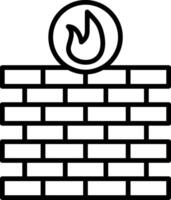 Bricks Line Icon Design Element vector