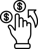 Finger Line Icon Design Element vector
