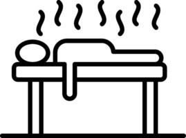 Spa Bed Line Icon Design Element vector