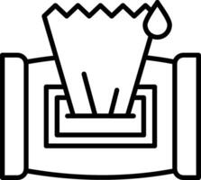 Wet Wipes Line Icon Design Element vector