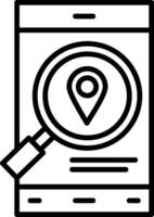 Search Line Icon Design Element vector