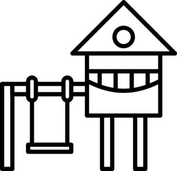 Playground Line Icon Design Element vector