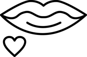 Lips Line Icon Design Element vector