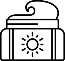 Cream Line Icon Design Element vector