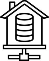 Database Line Icon Design Element vector