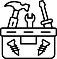 Toolbox Line Icon Design Element vector