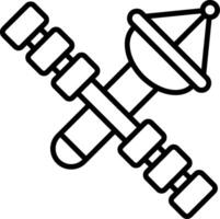 Satellite Line Icon Design Element vector