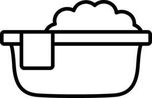 Bathtub Line Icon Design Element vector
