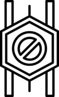Wrong Way Line Icon Design Element vector