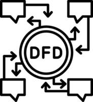Data Flow Line Icon Design Element vector