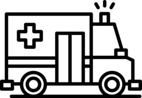 Ambulance Line Icon Design Element vector