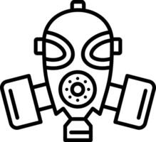 Gas Mask Line Icon Design Element vector