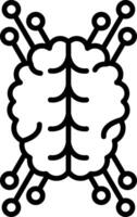 Neuroimaging Line Icon Design Element vector