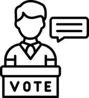 Speech Line Icon Design Element vector