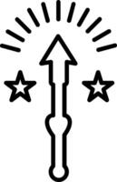 wand Line Icon Design Element vector