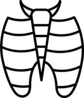 Ribcage Line Icon Design Element vector