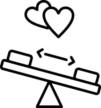 Balancer Line Icon Design Element vector