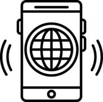Smartphone Line Icon Design Element vector