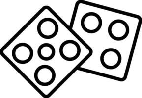 Dices Line Icon Design Element vector