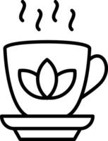 Herbal Tea Line Icon Design Element vector