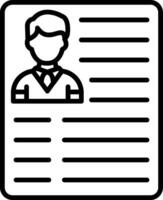 Resume Line Icon Design Element vector