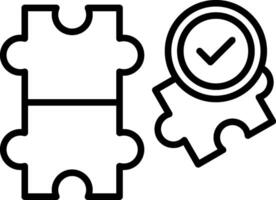 Puzzle Line Icon Design Element vector