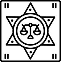 Sheriff Line Icon Design Element vector