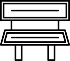 Bench Line Icon Design Element vector