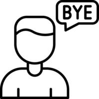 Goodbye Icon Desing Element vector
