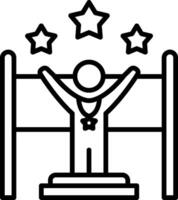 Finish Line Line Icon Design Element vector
