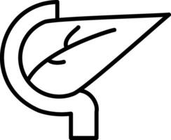 Pancreas Line Icon Design Element vector