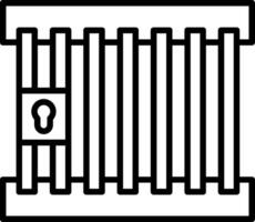 Prison Line Icon Design Element vector