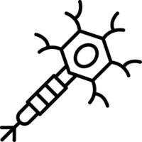 Nerve Cell Line Icon Design Element vector