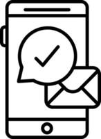 Smartphone Line Icon Design Element vector