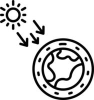 Ozone Layer Line Icon Design Element vector