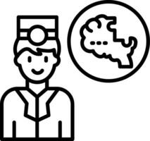 Schizophrenia Line Icon Design Element vector