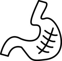 Stomach Line Icon Design Element vector