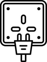 Socket Line Icon Design Element vector